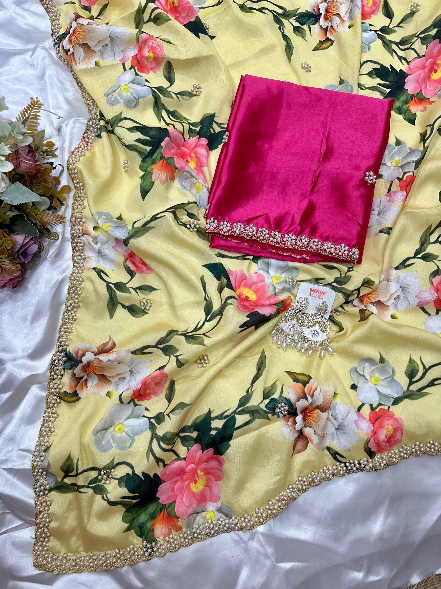 Chinon Digital Printed Sarees